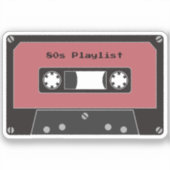 Rode Cassettebandjes Sticker (Voorkant)