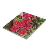 Rode Castor Bean Plant Seed Pods Tegeltje (Zijkant)