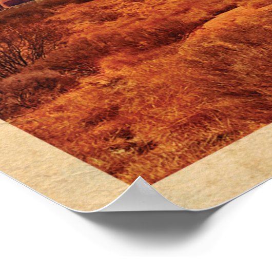  Rode Centrum Australië Reisposter Poster (Hoek)