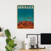  Rode Centrum Australië Reisposter Poster (Thuiskantoor)