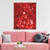Rode Chaos Canvas Afdruk (Insitu (Woonkamer))