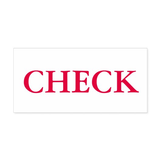 Rode Check Zelfinktende Stempel (Design)