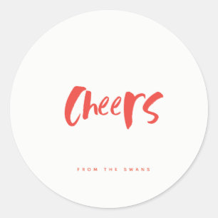 Rode Cheers Gift Label Sticker