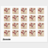 Rode Cherry Blossom Wedding Stickers (Vel)