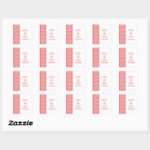 Rode Chevron Border Wedding Stickers (Vel)