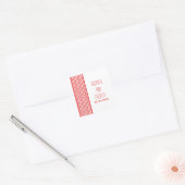 Rode Chevron Border Wedding Stickers (Envelop)