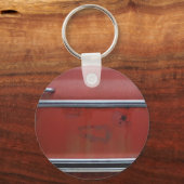 Rode Chevy Silver Trim Sleutelhanger (Voorkant)