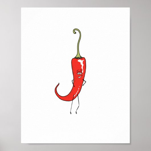 Rode chili leuke poster (Voorkant)