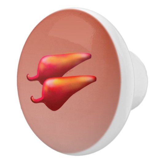 Rode Chili Peppers keramische knop (Rechts)