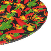 Rode Chili Peppers Snijplank (Hoek)