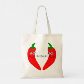 Rode Chilipeper Design Tote Bag (Achterkant)