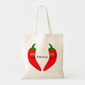 Rode Chilipeper Design Tote Bag (Voorkant)