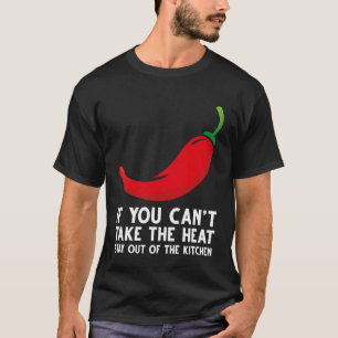 Rode chilipeper keuken met citaat hete chili Pep T-shirt