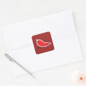 Rode Chilipeper Vierkante Sticker
