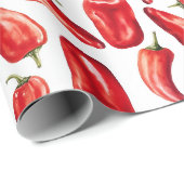 Rode Chilipepers Cadeaupapier (Rol Hoek)