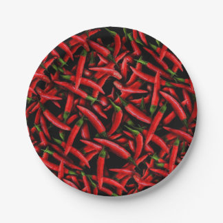 Rode Chilipepers Papieren Bordje