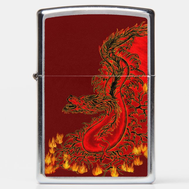 Rode Chinese draak (Voorkant)