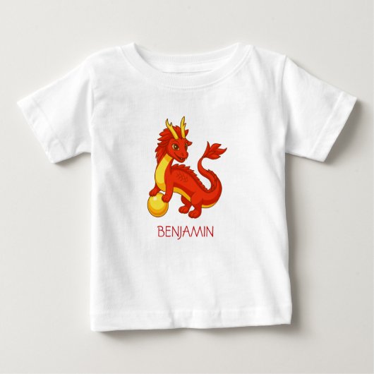 Rode Chinese Draak Aangepaste Naam (Voorkant)