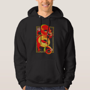 Rode Chinese draak Hoodie