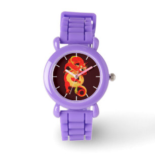 Rode Chinese draak Horloge