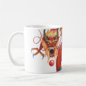 Rode Chinese draak Koffiemok (Links)