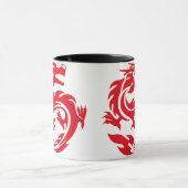 Rode Chinese draak Mok (Midden)