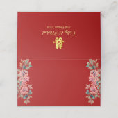 Rode Chinese dubbele vreugde rustige bruiloft (Buitenkant ongevouwen)