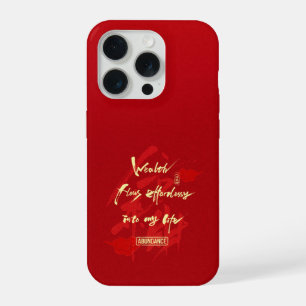 Rode Chinese Feng Shui rijkdom telefoonhoesje iPhone 15 Pro Hoesje