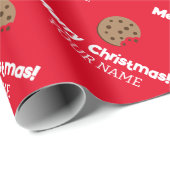 Rode chocolade chip cookie kerst inpakpapier (Rol Hoek)