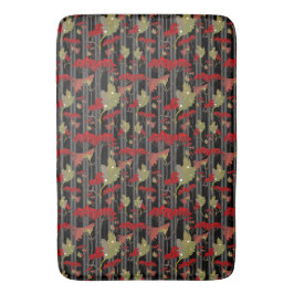 Rode Chokeberry Botanische Bessen Strepen Badmat