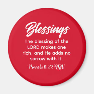  Rode Christelijke Geloofszegeningen Bijbelvers Magneet