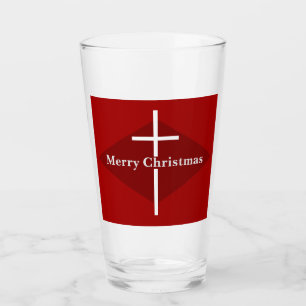 Rode Christelijke Kerstmis Glas