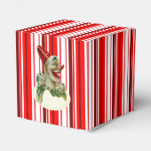 Rode Circus Stripe & Clowns Favor Box Bedankdoosjes (Achterkant)