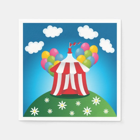 Rode Circus Tent Papieren servetten (Voorkant)