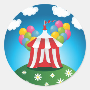 Rode Circus Tent Stickers