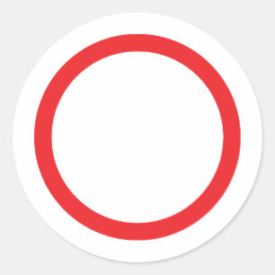 rode cirkel ring ronde sticker