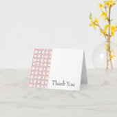 Rode cirkelpatroon Hartelijk dank Kaart (Gele Bloem)