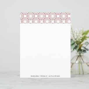 Rode  cirkelpatroon papier aanpassen