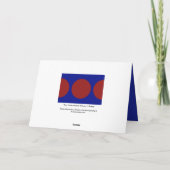 Rode cirkels op blauw bedankkaart (Achterkant)