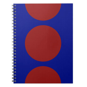 Rode Cirkels op Blauw Notitieboek