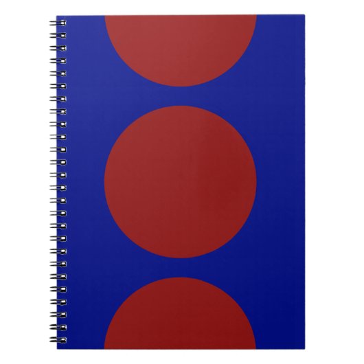 Rode cirkels op blauw notitieboek (Voorkant)