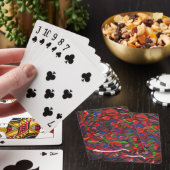 Rode cirkels pokerkaarten (Insitu)