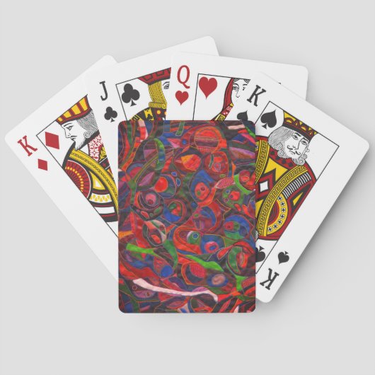 Rode cirkels pokerkaarten (Achterkant)