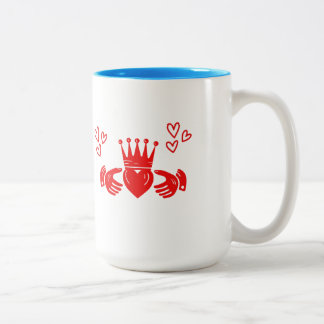 Rode Claddagh Ring Koffiemok Tweekleurige Koffiemok