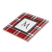 Rode Classic Pset Monogram keramische Tegel Tegeltje (Zijkant)