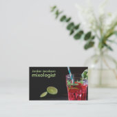 Rode Cocktail Visitekaartjes (Staand voorkant)