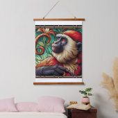 RODE COLOBUS APENTAPIJT HANGEND WANDKLEED (Slaapkamer)