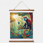 RODE COLOBUS APENTAPIJT HANGEND WANDKLEED (Voorkant)