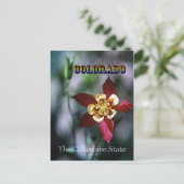 Rode Columbine -  stijl Briefkaart (Staand voorkant)