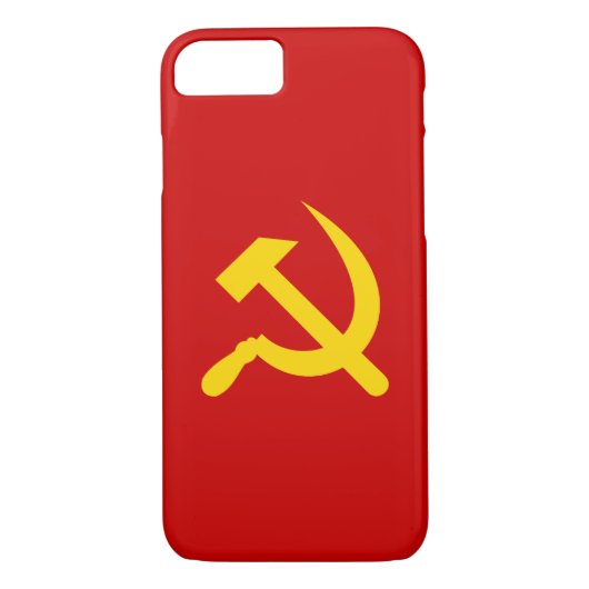 Rode communistische hamer en sikkel Case-Mate iPhone case (Achterkant)